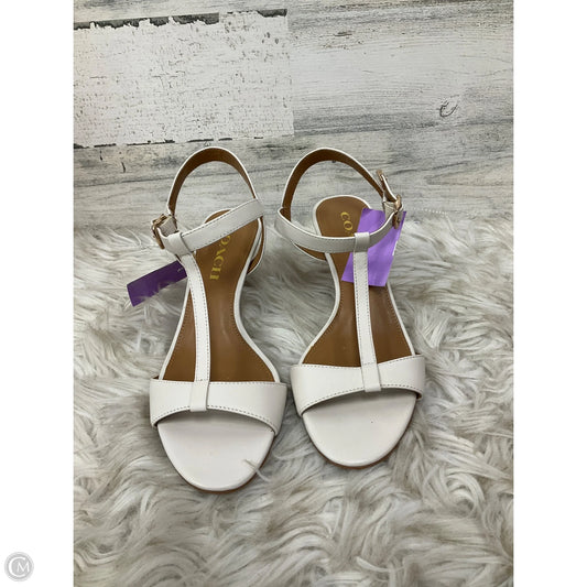 Sandals Designer By Coach In Cream, Size: 6
