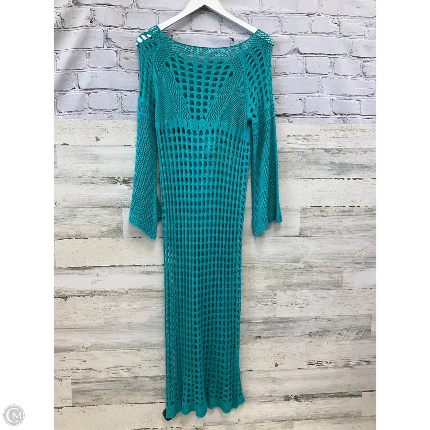 Swimwear Cover-up By Clothes Mentor In Teal, Size: Osfm