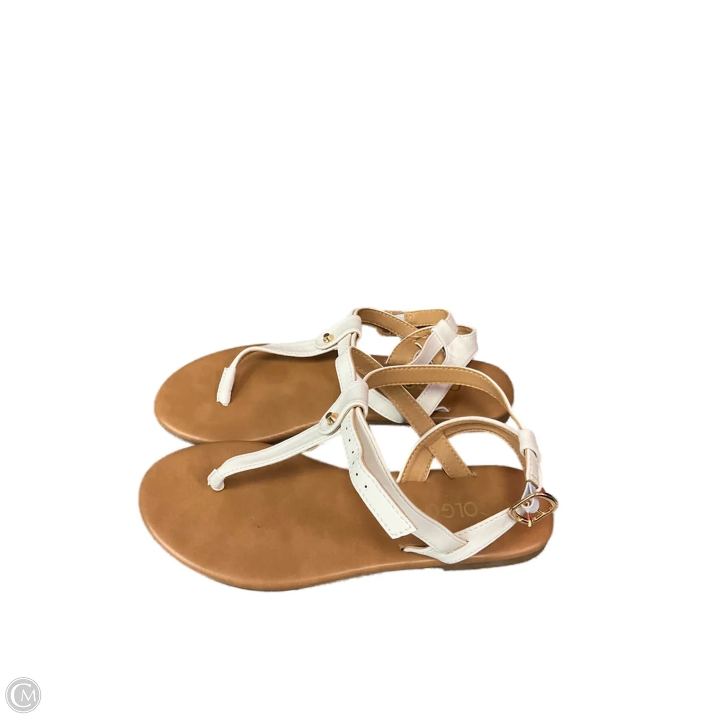Sandals Flats By Clothes Mentor In White, Size: 6.5