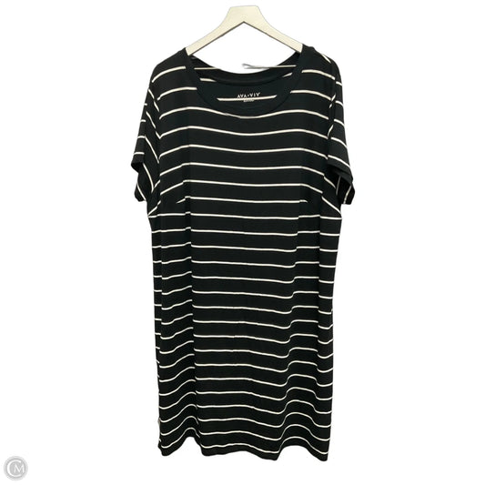 Dress Casual Midi By Ava & Viv In Black & White, Size: 3x