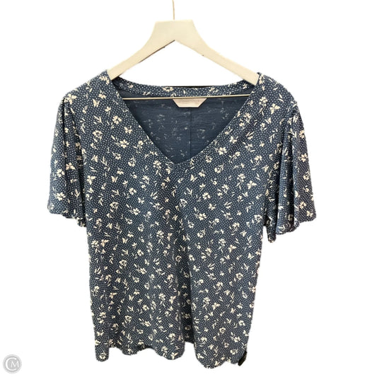 Top Short Sleeve By Lc Lauren Conrad In Blue, Size: L