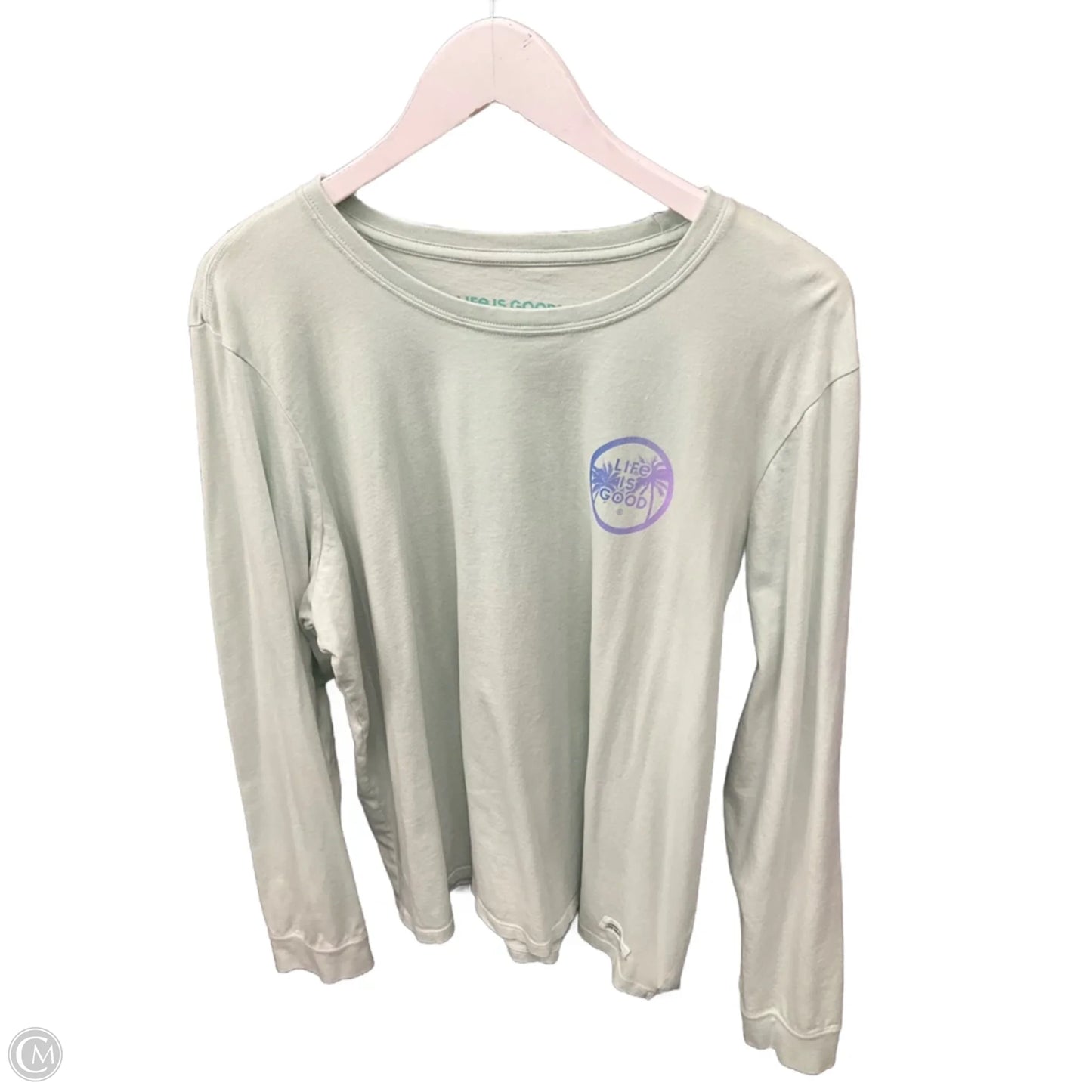 Top Long Sleeve By Life Is Good In Green, Size: 3x