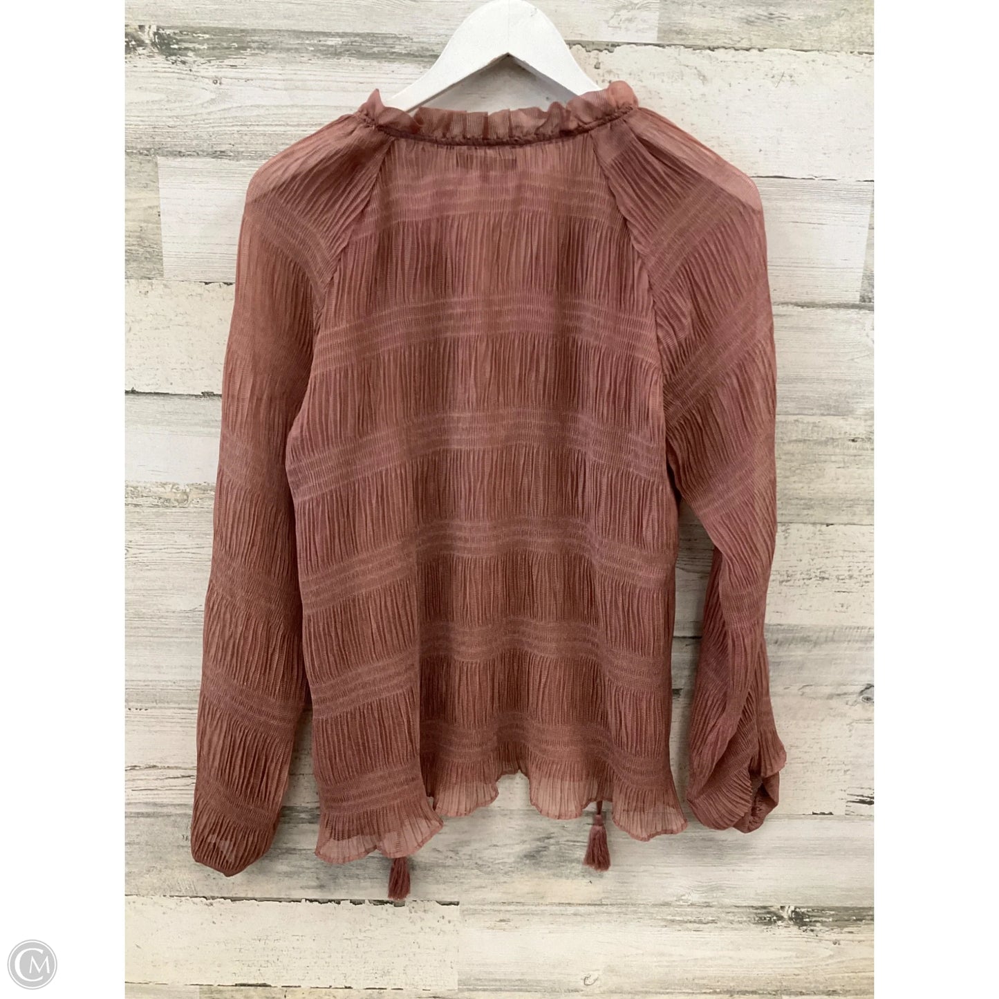 Top Long Sleeve By En Saison In Mauve, Size: S