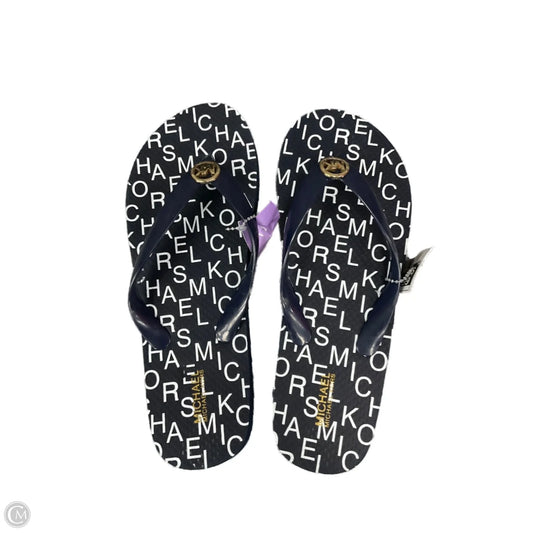 Sandals Flip Flops By Michael By Michael Kors In Navy, Size: 8