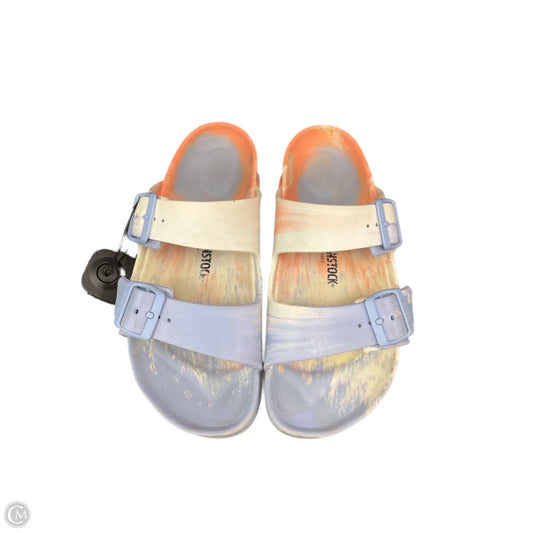 Sandals Flats By Birkenstock In Tie Dye Print, Size: 8.5