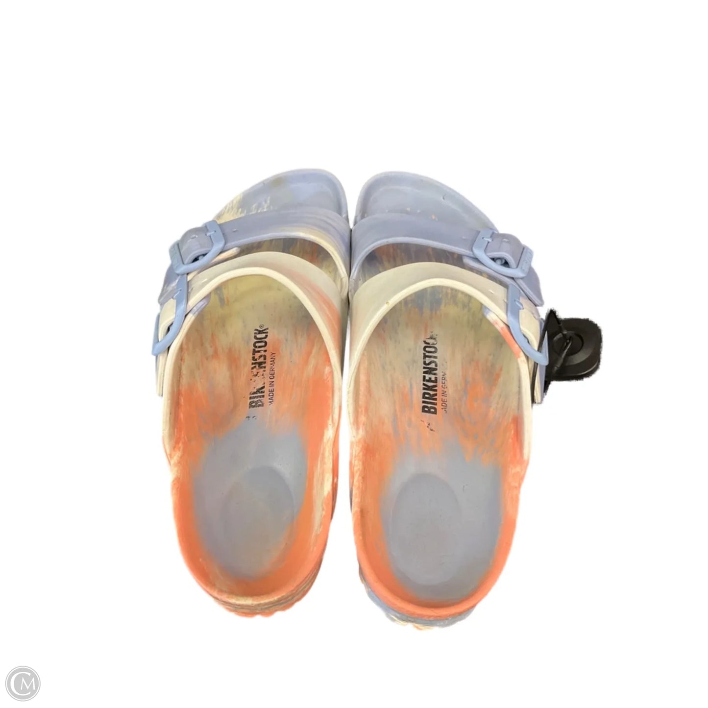 Sandals Flats By Birkenstock In Tie Dye Print, Size: 8.5
