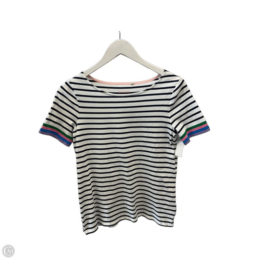 Top Short Sleeve By Boden In Striped Pattern, Size: S