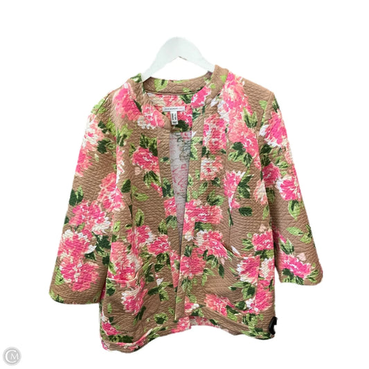 Blazer By Isaac Mizrahi Live Qvc In Brown & Pink, Size: L