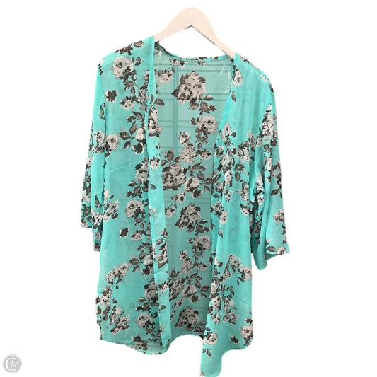 Kimono By Clothes Mentor In Teal, Size: S