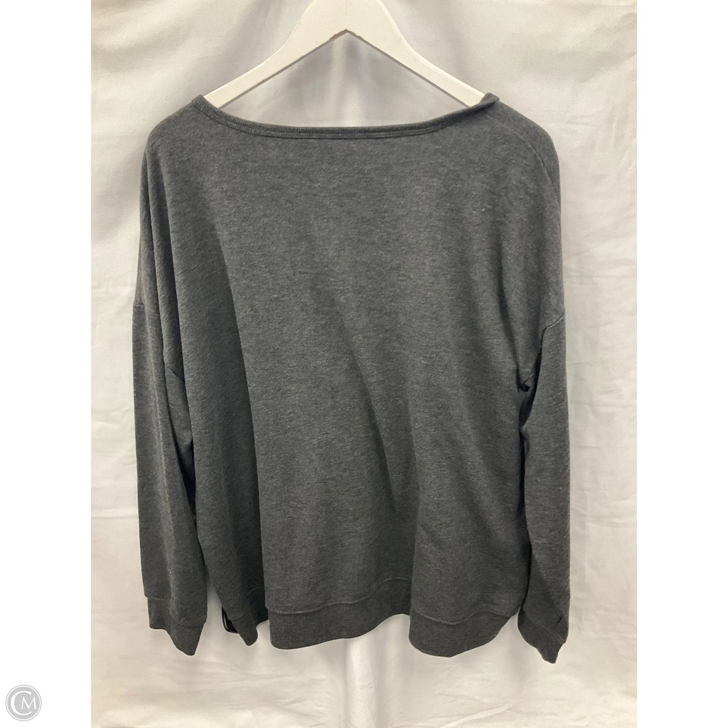 Sweatshirt Crewneck By Cato In Grey, Size: 1x