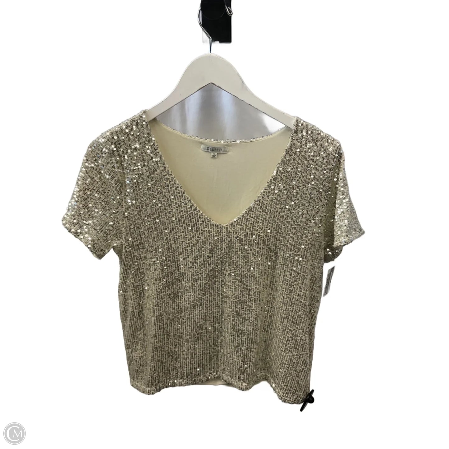 Top Short Sleeve By Z Supply In Cream, Size: S