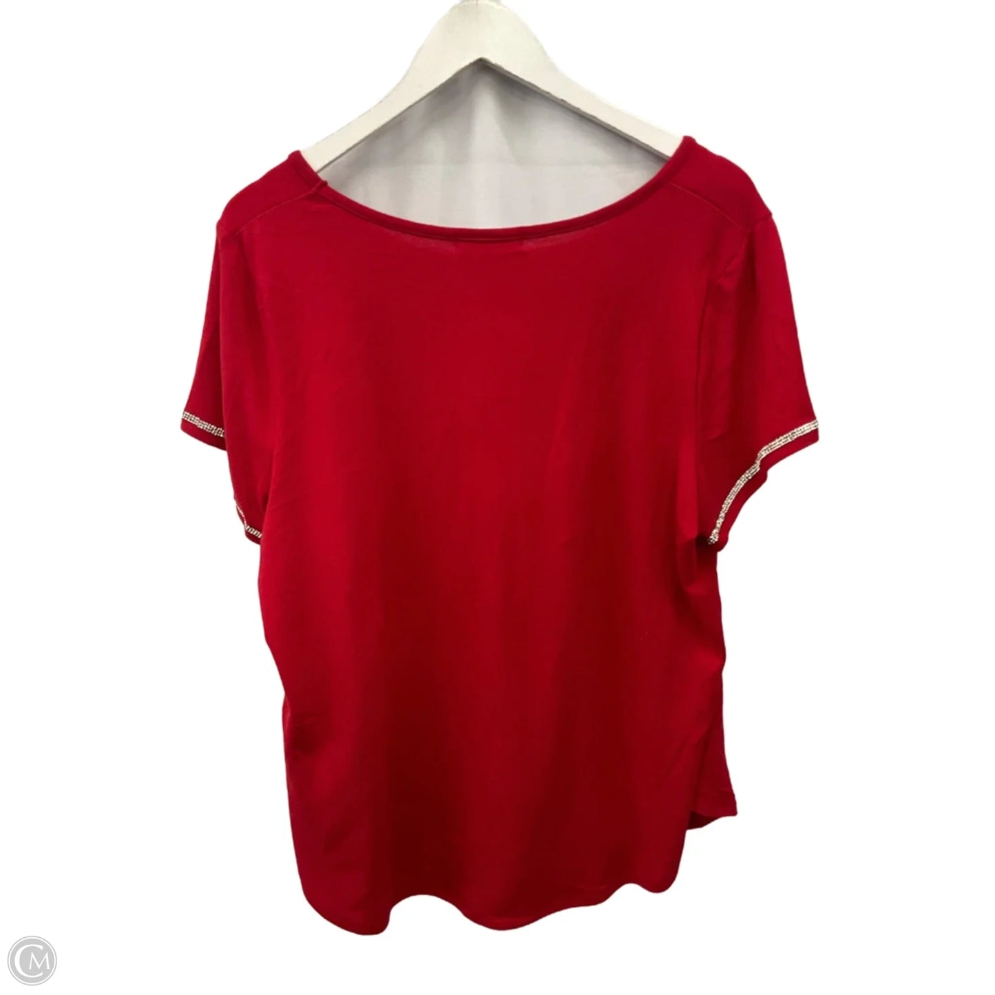 Top Short Sleeve By Retrology In Red, Size: 1x