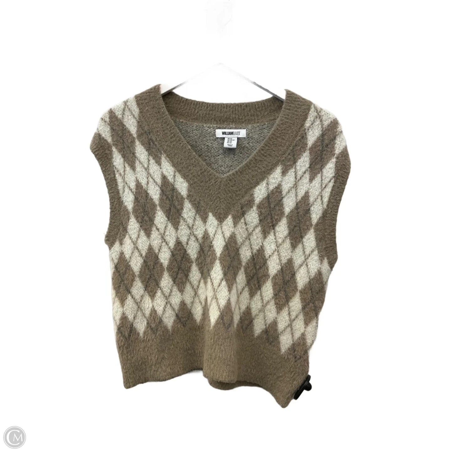 Vest Faux Fur & Sherpa By William Rast In Tan & White, Size: Xs