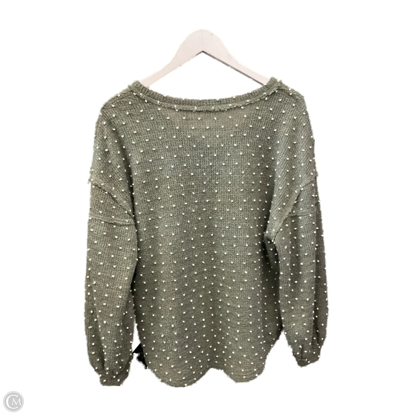 Top Long Sleeve By Blu Pepper In Green, Size: S