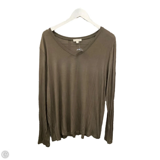 Top Long Sleeve By Zenana Outfitters In Green, Size: 3x