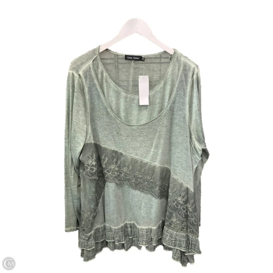 Top Long Sleeve By Clothes Mentor In Green, Size: Xxl