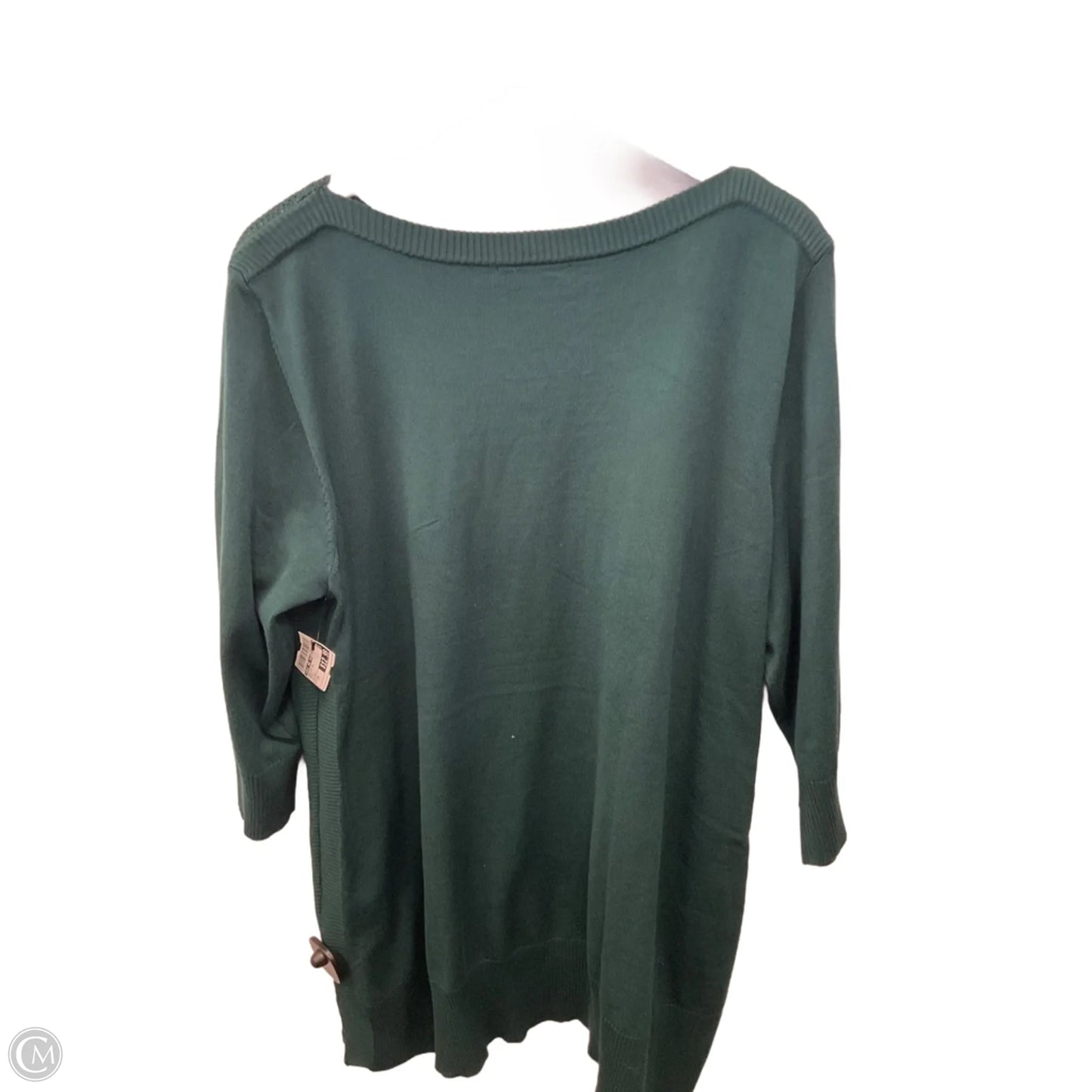 Sweater Short Sleeve By Cable And Gauge In Green, Size: 2x