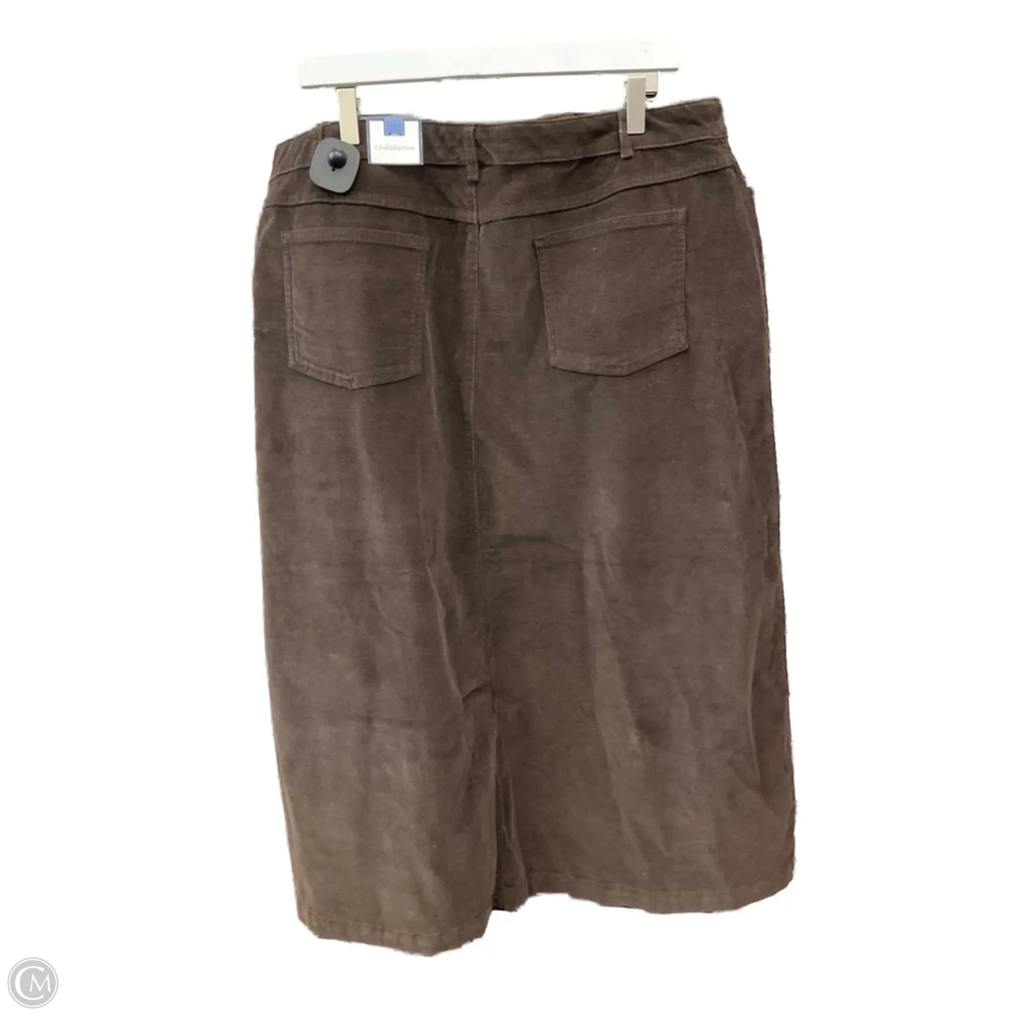 Skirt Midi By Croft And Barrow In Brown, Size: 18