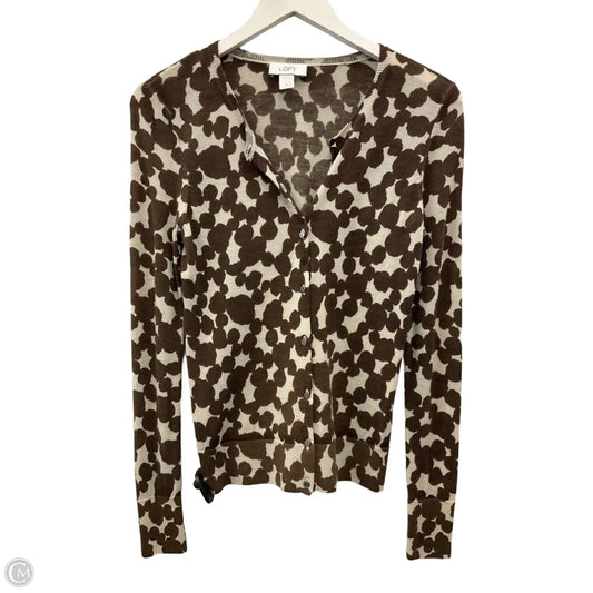 Cardigan By Loft In Animal Print, Size: S