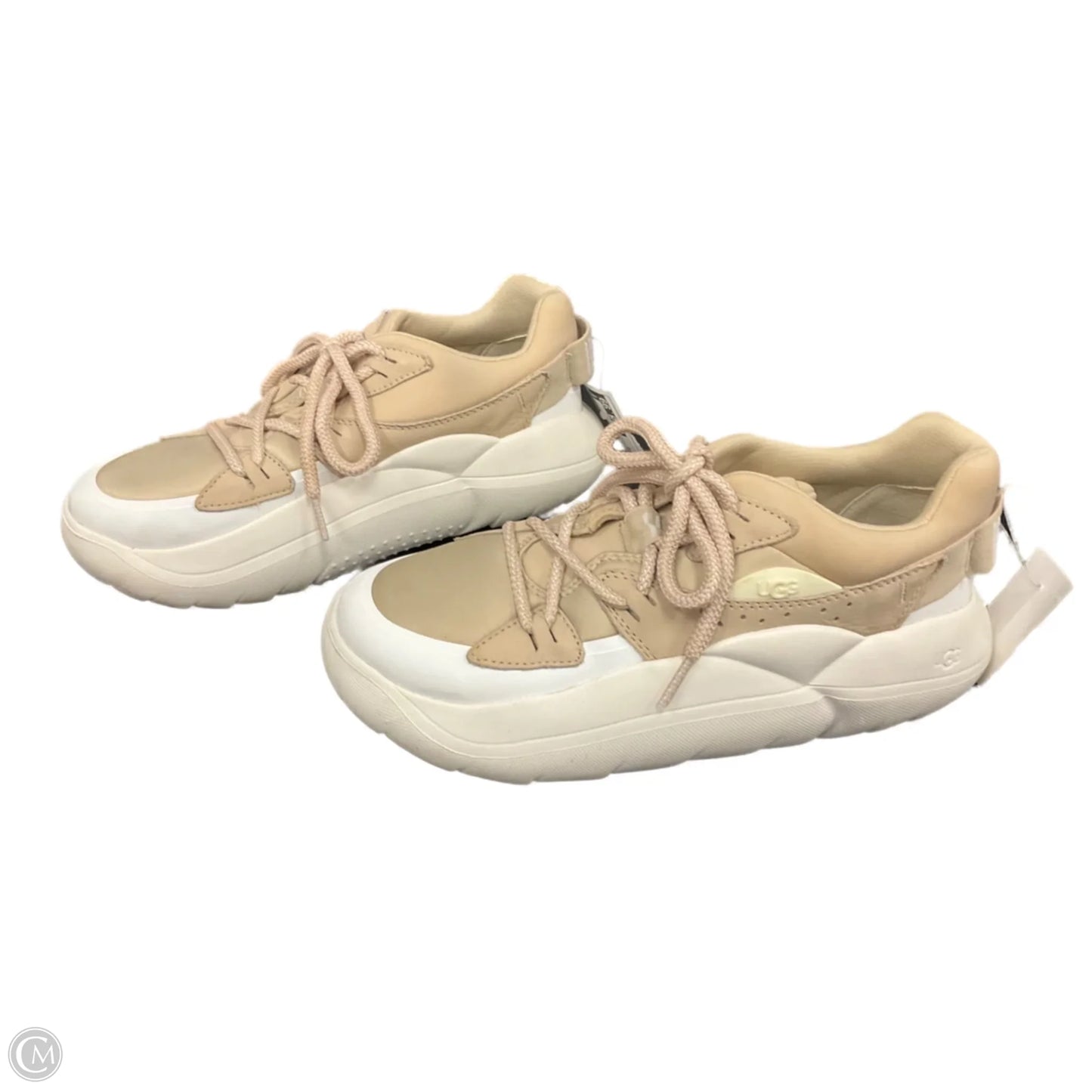 Shoes Designer By Ugg In Tan & White, Size: 9
