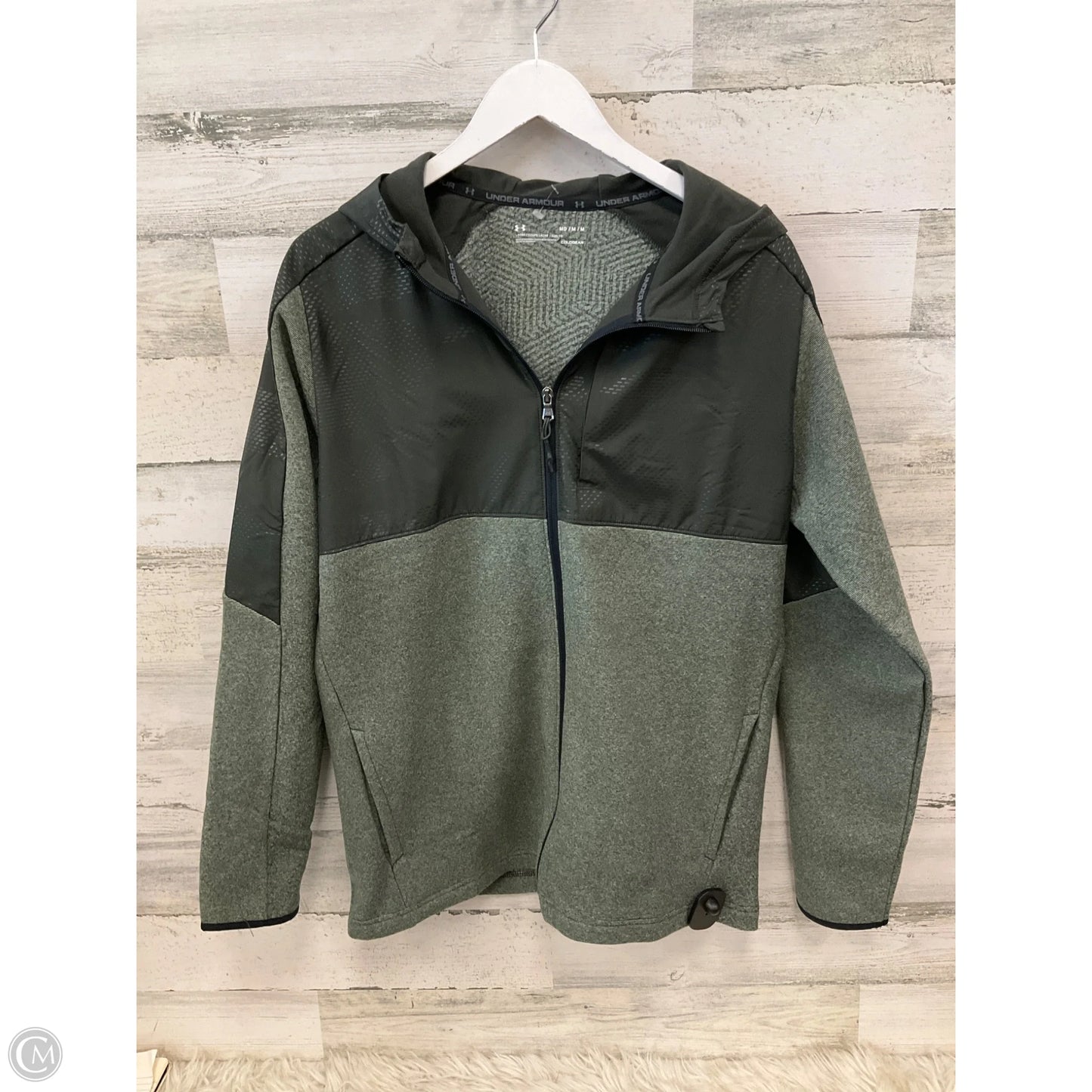 Athletic Jacket By Under Armour In Green, Size: M
