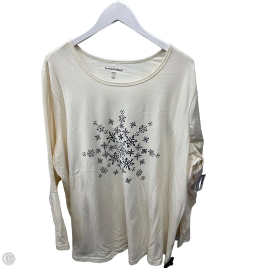 Top Long Sleeve By Clothes Mentor In Beige, Size: 2x