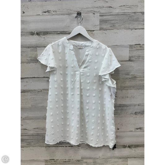 Top Short Sleeve By Clothes Mentor In White, Size: Xl