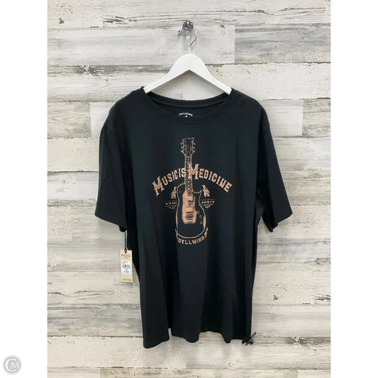 Top Short Sleeve By Clothes Mentor In Black, Size: Xxl