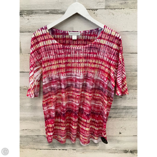 Top Short Sleeve By Christopher And Banks In Pink, Size: Xl