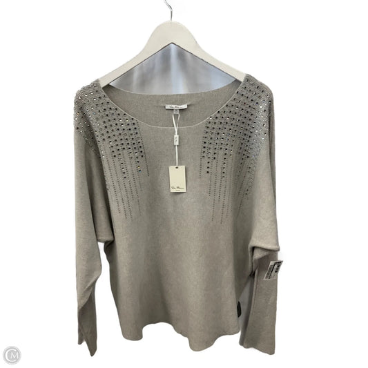 Top Long Sleeve By Vila Milano In Taupe, Size: Xl