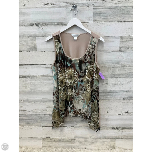 Top Sleeveless By Christopher And Banks In Brown, Size: L