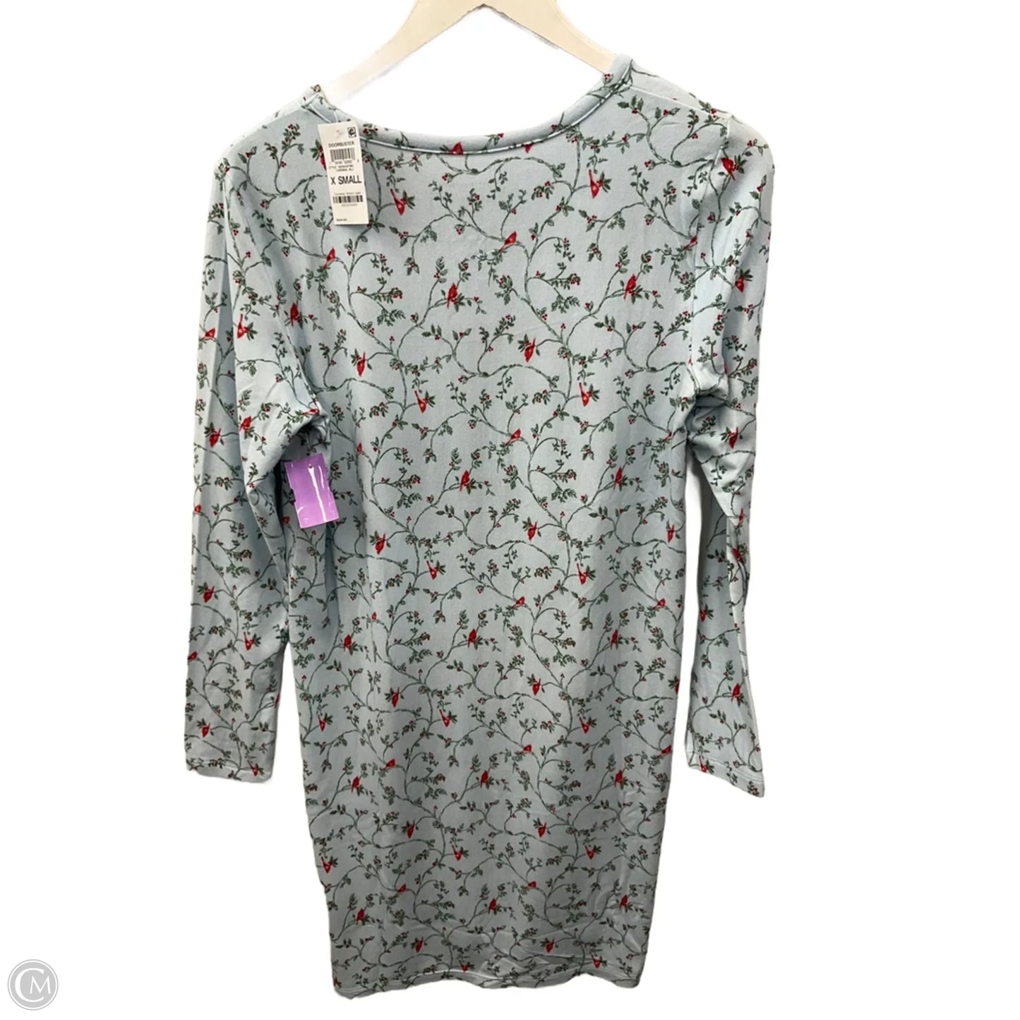 Top Long Sleeve By Charter Club In Blue & Green, Size: Xs