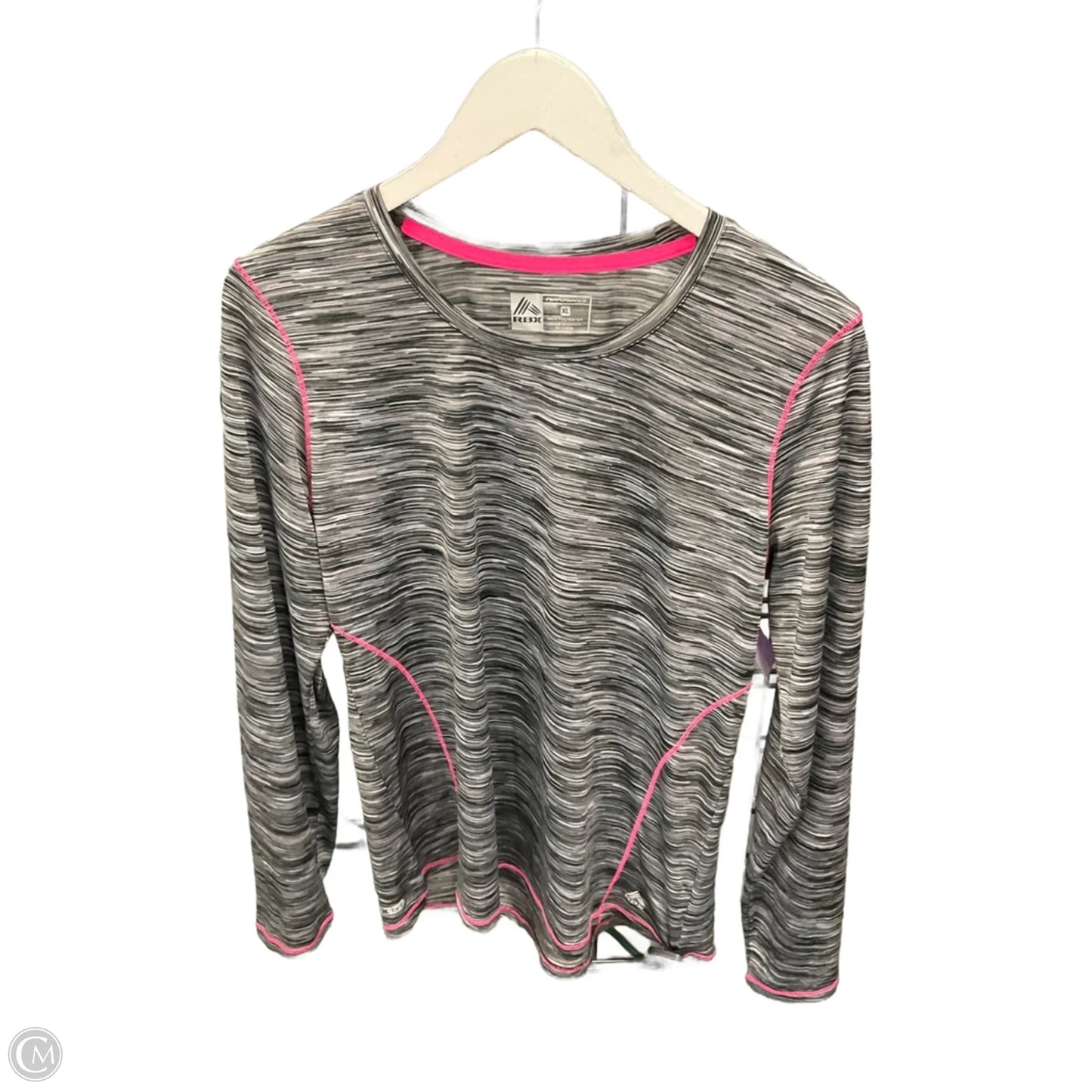 Athletic Top Long Sleeve Crewneck By Rbx In Grey, Size: Xl