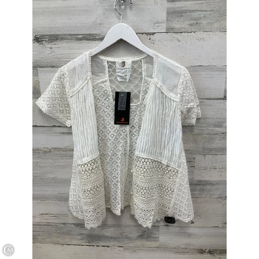 Cardigan By Clothes Mentor In Ivory, Size: S