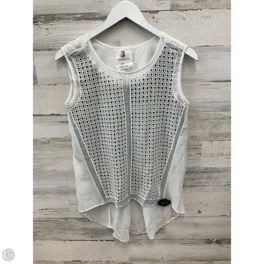 Top Sleeveless By Clothes Mentor In White, Size: S