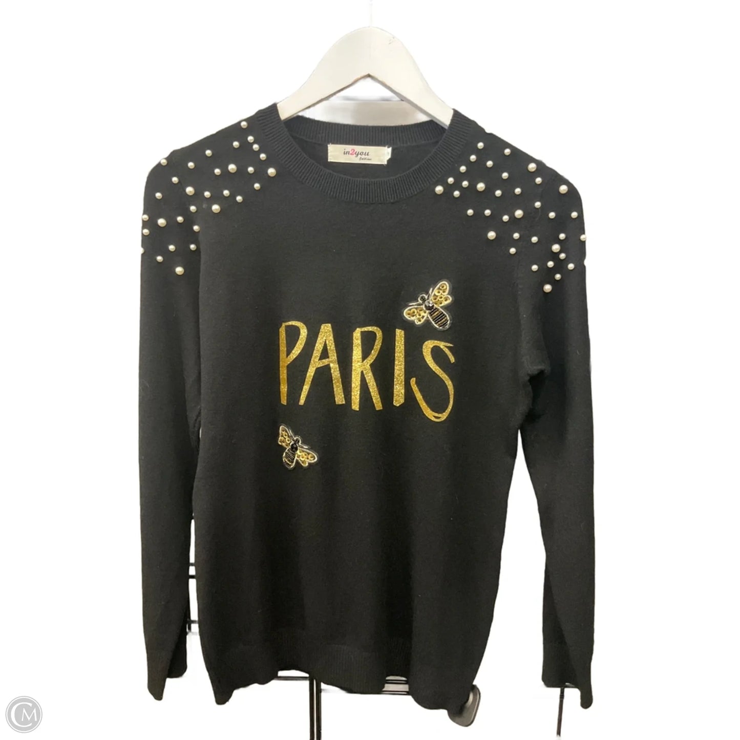 Top Long Sleeve By Clothes Mentor In Black, Size: M