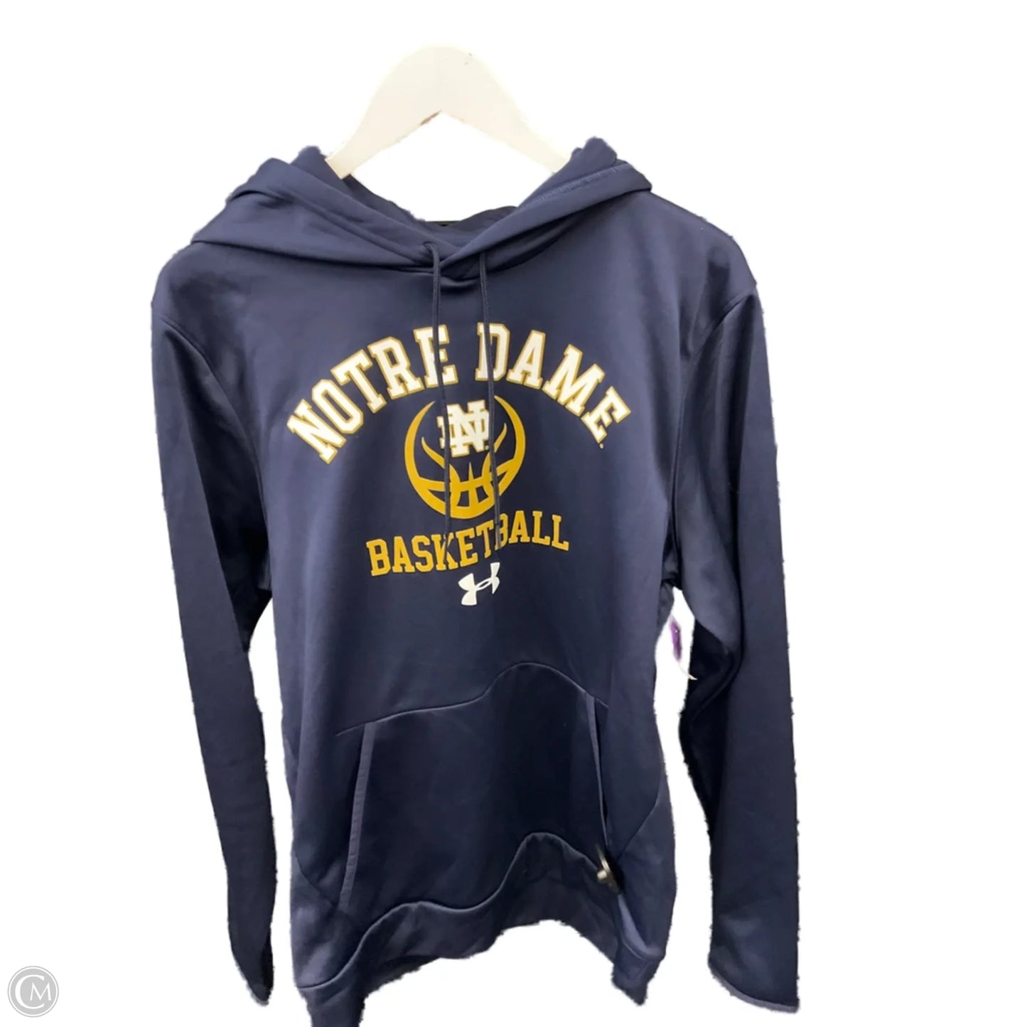 Sweatshirt Hoodie By Under Armour In Navy, Size: L