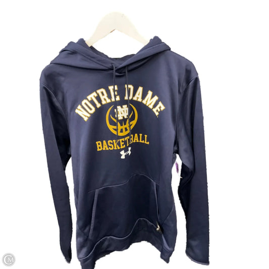 Sweatshirt Hoodie By Under Armour In Navy, Size: L