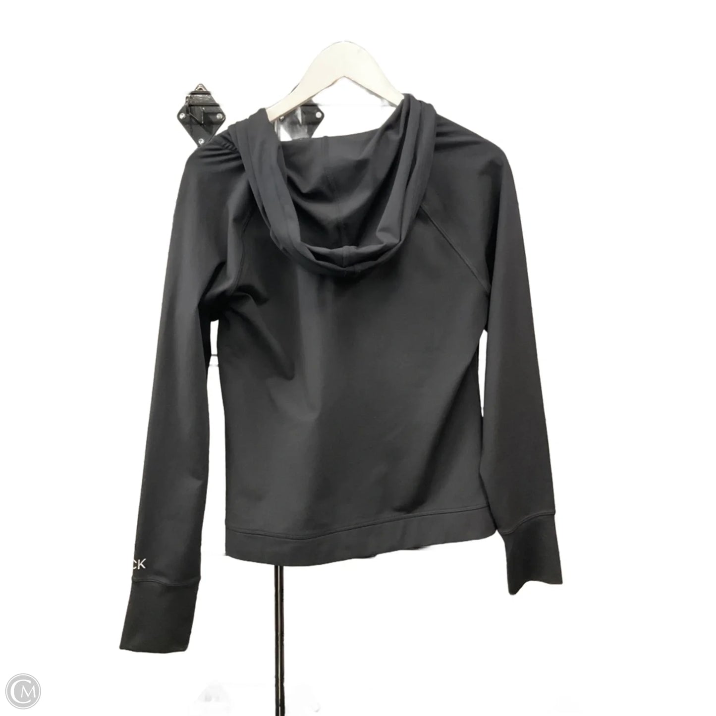 Athletic Sweatshirt Hoodie By Calvin Klein In Black, Size: L