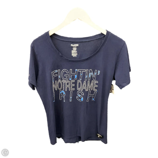Top Short Sleeve By Clothes Mentor In Navy, Size: L