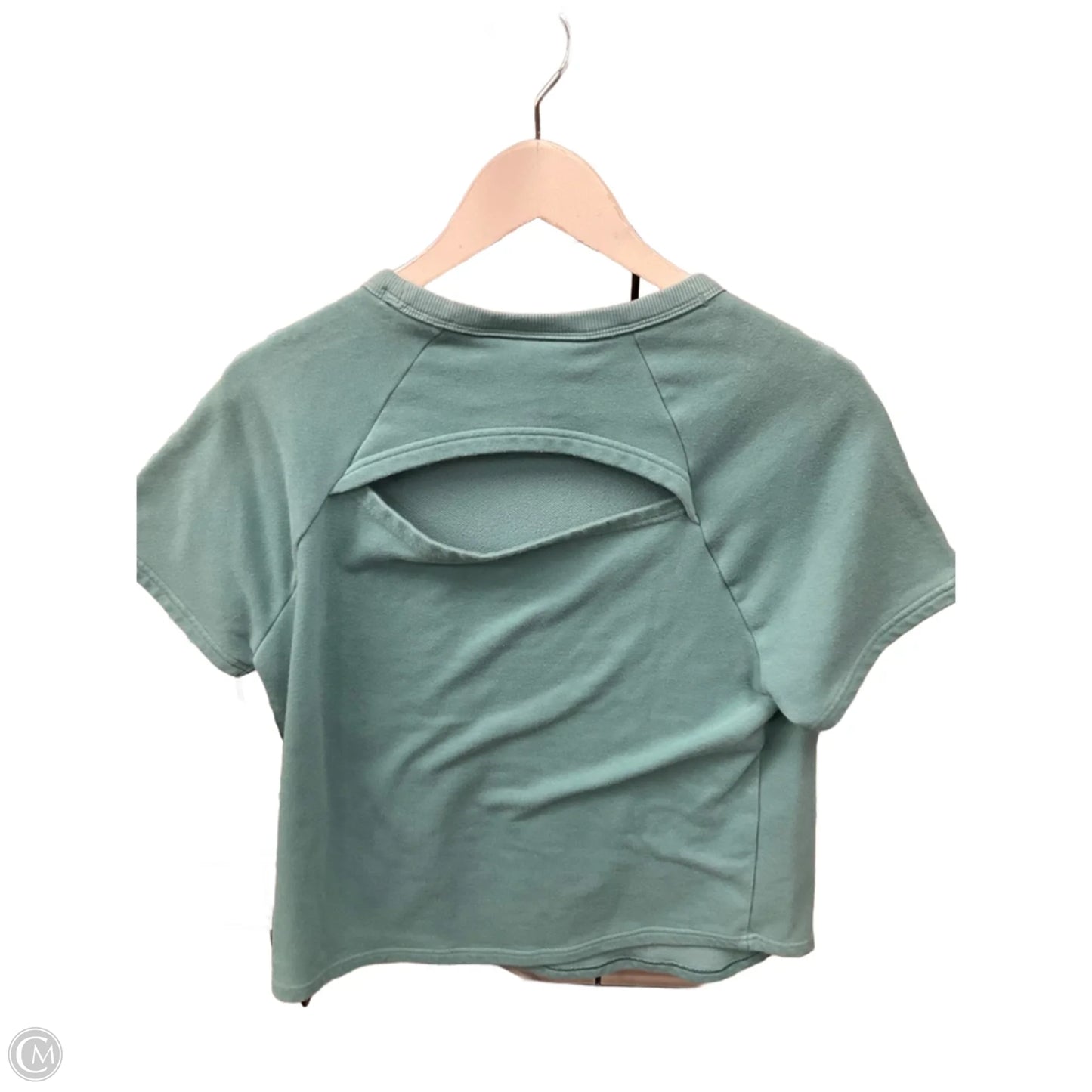 Athletic Top Short Sleeve By Under Armour In Green, Size: M