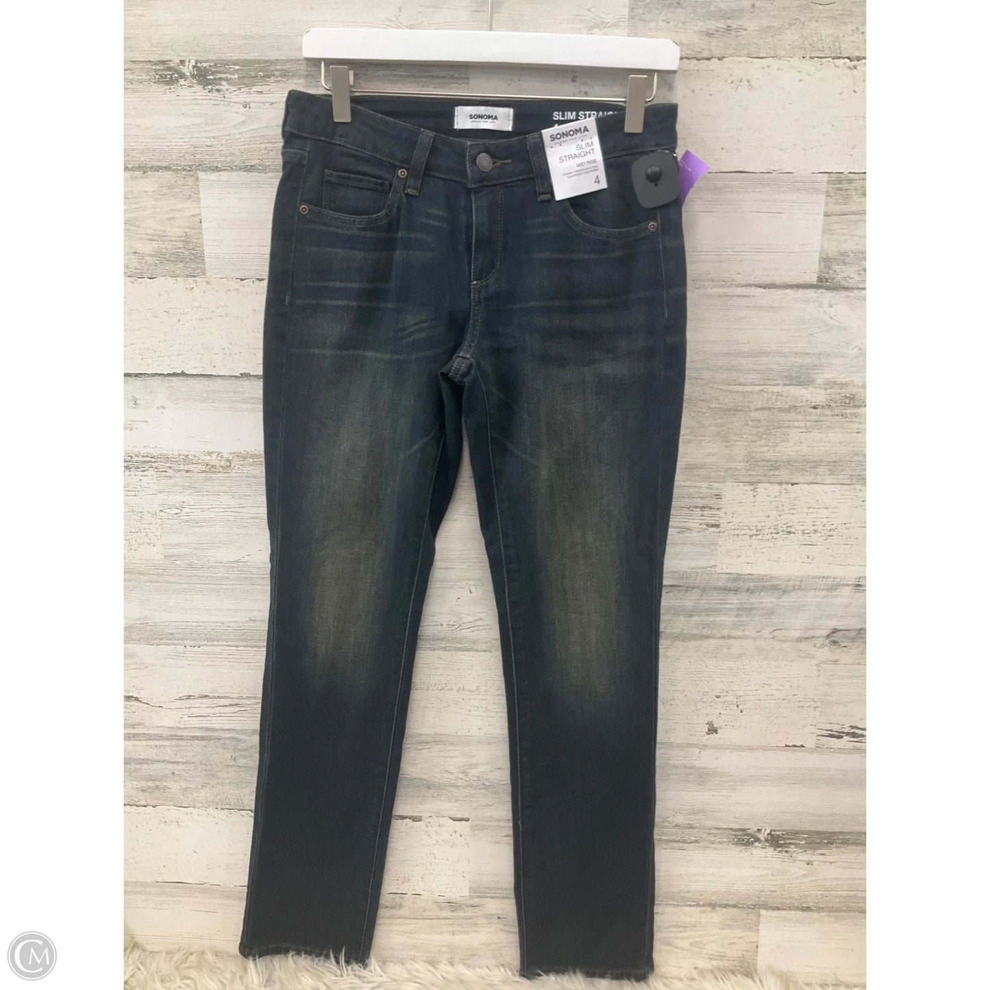 Jeans Straight By Sonoma In Blue Denim, Size: 4