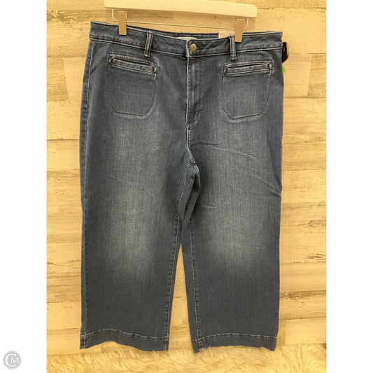 Jeans Cropped By Sonoma In Blue Denim, Size: 18