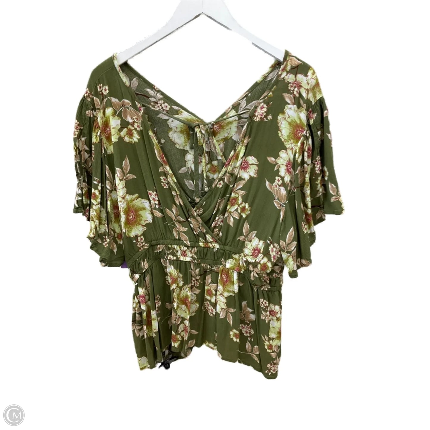 Top Short Sleeve By Maurices In Green, Size: 1x