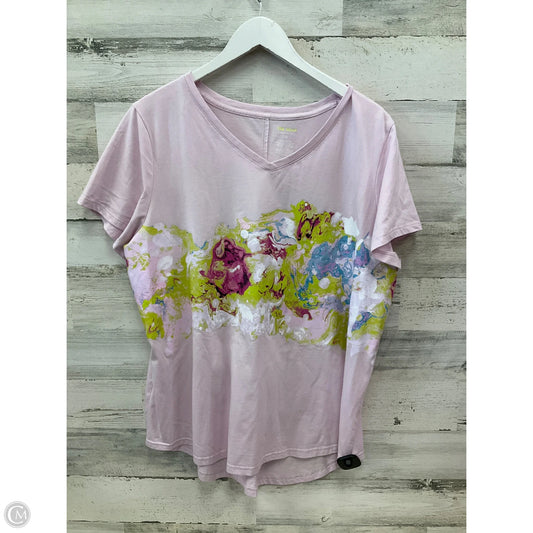 Top Short Sleeve By Tek Gear In Pink, Size: 1x