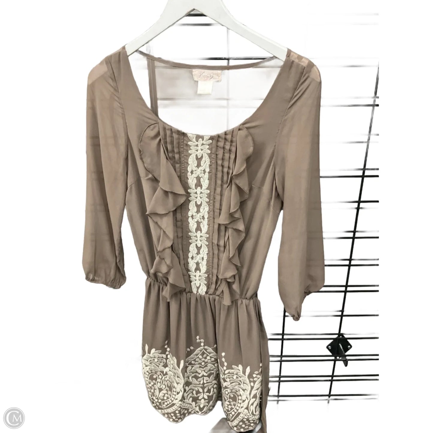 Dress Casual Short By Clothes Mentor In Taupe, Size: M