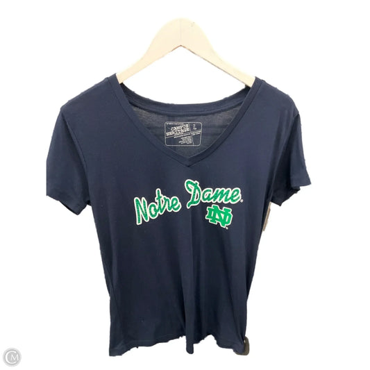Top Short Sleeve By Clothes Mentor In Navy, Size: L