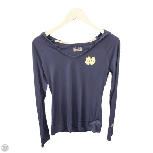 Top Long Sleeve By Under Armour In Navy, Size: M