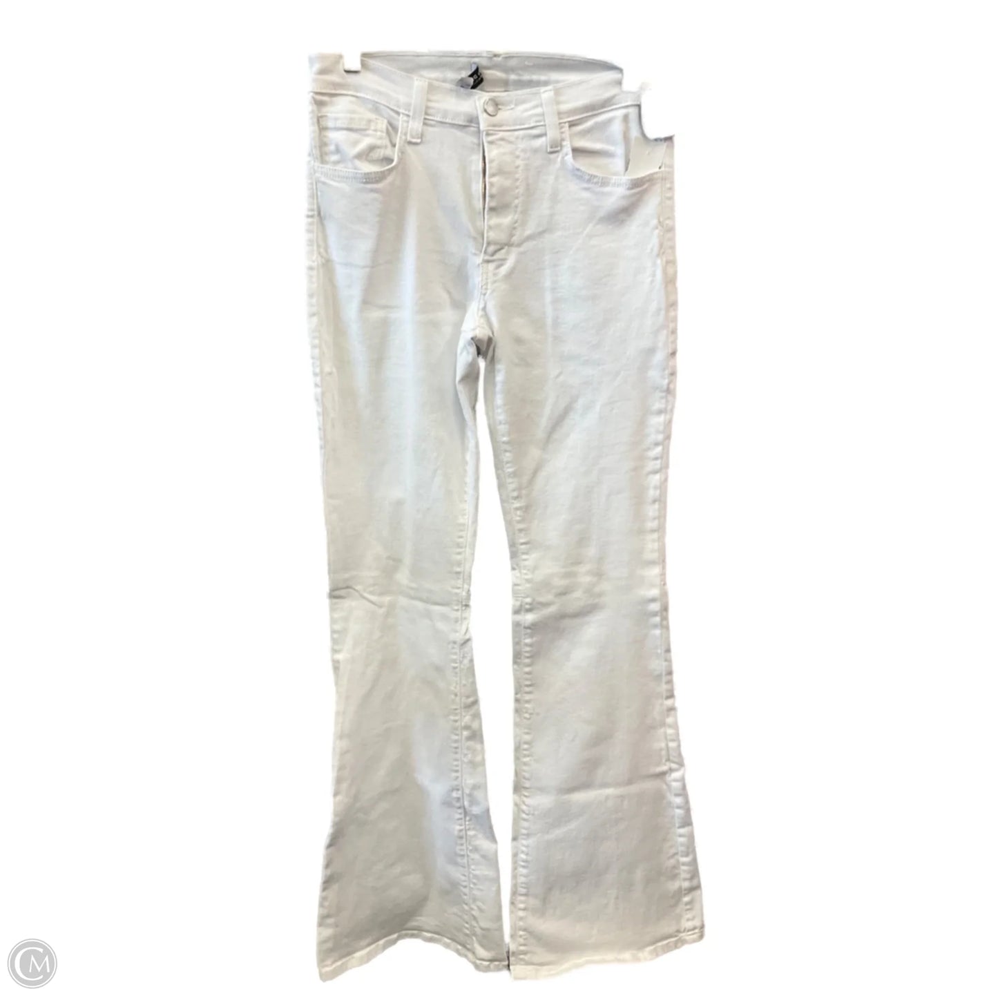 Jeans Flared By Clothes Mentor In White, Size: 10l