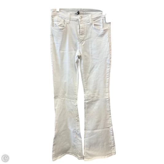 Jeans Flared By Clothes Mentor In White, Size: 10l